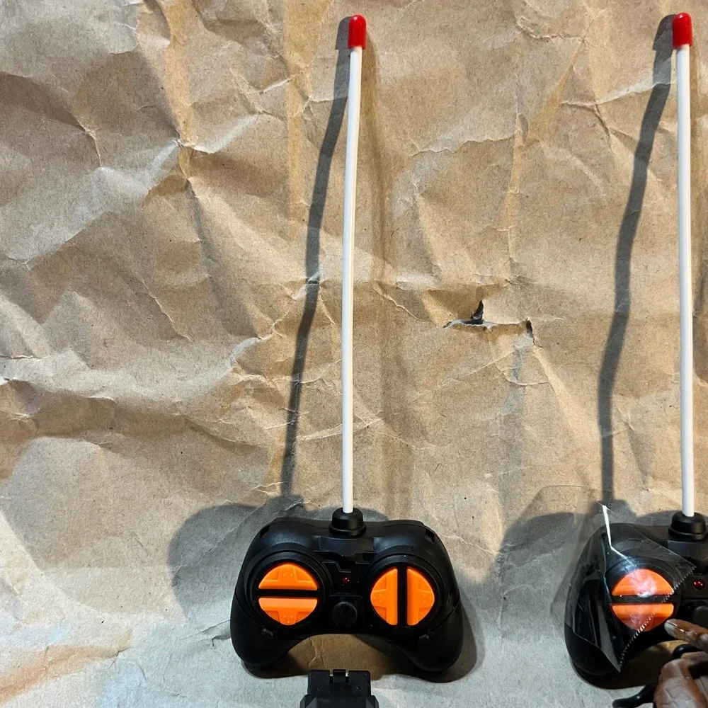 RC Monster Truck Set Dinosaur & Off-Road Brown Black Orange 2 Pack